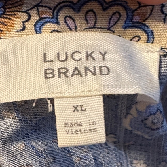 Lucky Brand Navy and Cream Long Sleeve Dress - Picture 11 of 11